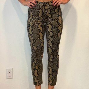 H&M Snake Print Ankle Trousers